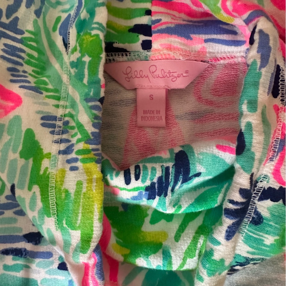 Lilly Pulitzer Fletcher Popover Pullover Sweatshirt “Salt in the Air" print - Picture 6 of 12